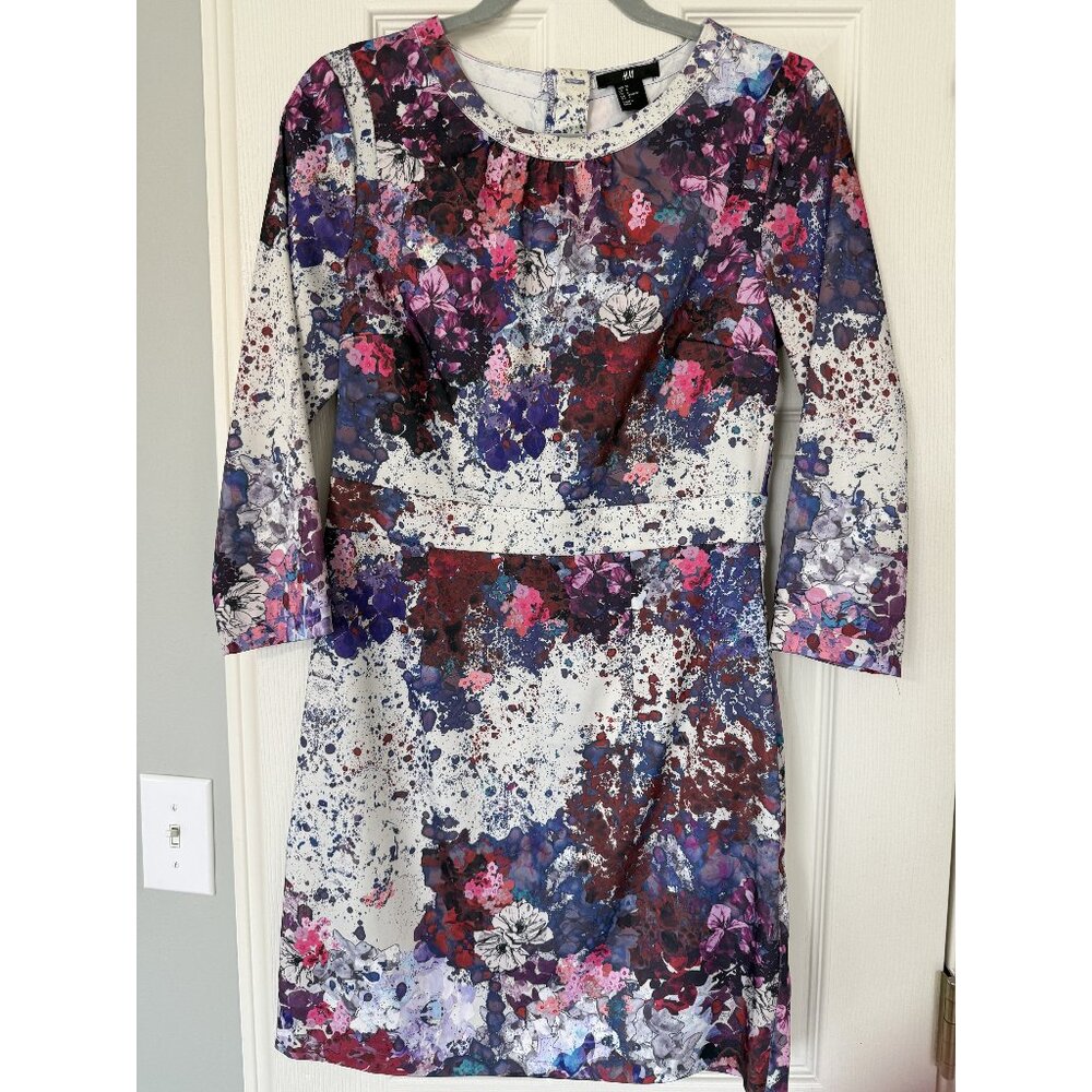 H&M Floral Print Midi Dress - Purple, Pink, White ASO Lana Del Rey - Picture 2 of 4